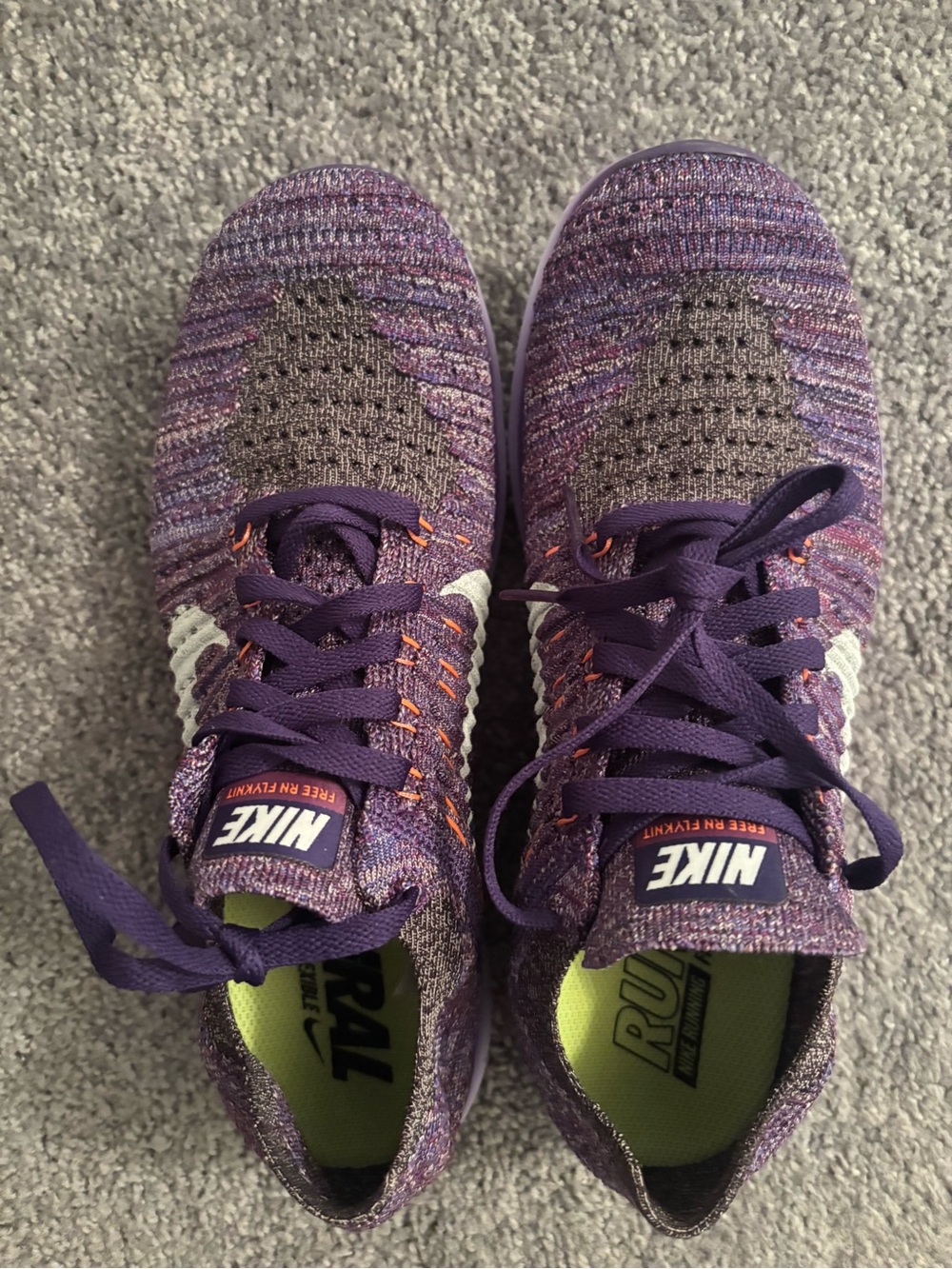 Nike Women's Free Purple Knit Running Sneakers, Size 8.5